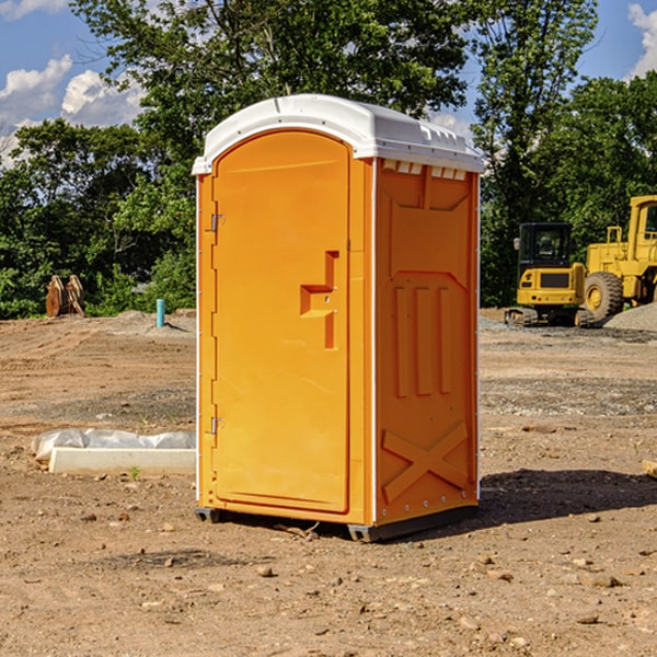 can i customize the exterior of the porta potties with my event logo or branding in Worthington Springs Florida